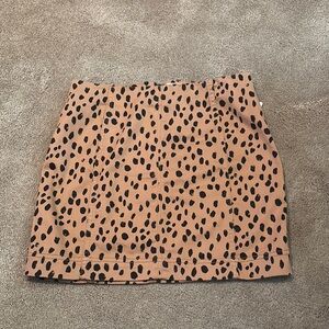 Leopard Print Mini Skirt